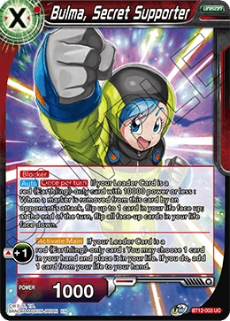 Bulma, Secret Supporter BT12-003 card