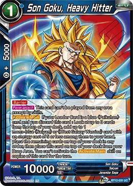 Son Goku, Heavy Hitter BT12-031 card