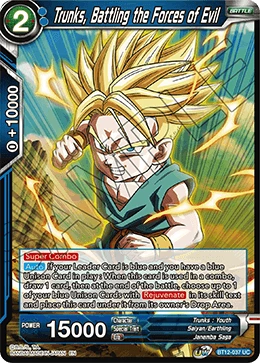 Trunks, Battling the Forces of Evil BT12-037 card