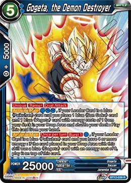 Gogeta, the Demon Destroyer BT12-039 Dragon Ball Masters card