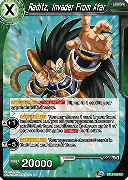 Raditz, Invader From Afar BT12-058 card
