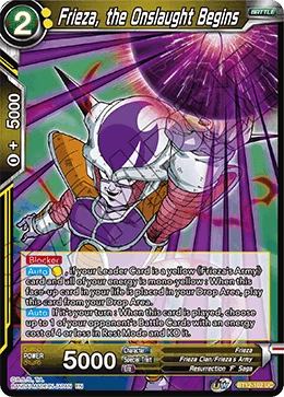 Frieza, the Onslaught Begins BT12-102 Dragon Ball Masters card, Prerelease