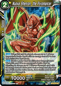 Nuova Shenron, the Pyromancer BT12-110 card