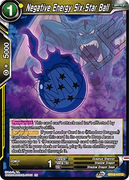 Negative Energy Six-Star Ball BT12-117 card