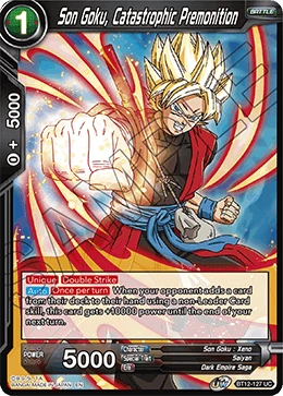 Son Goku, Catastrophic Premonition BT12-127 Dragon Ball Masters card
