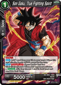Son Goku, True Fighting Spirit BT12-128 Dragon Ball Masters card