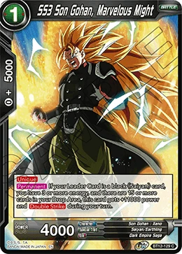 SS3 Son Gohan, Marvelous Might BT12-129 card