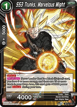 SS3 Trunks, Marvelous Might BT12-134 card