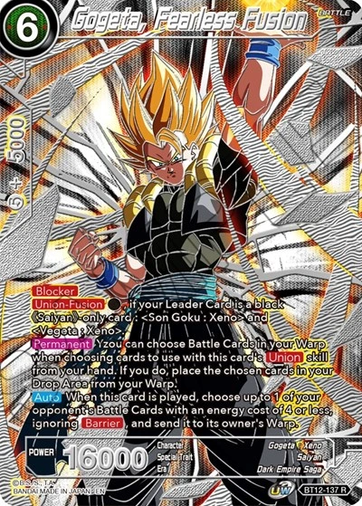 Gogeta, Fearless Fusion BT12-137_CSV3 card