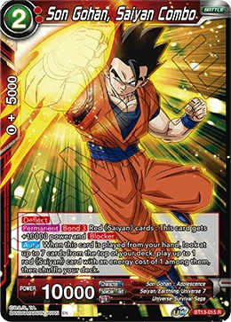 Son Gohan, Saiyan Combo BT13-015 card