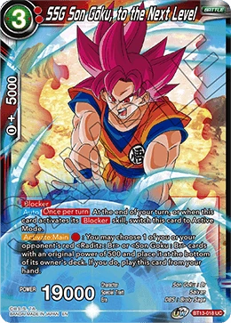 SSG Son Goku, to the Next Level BT13-018 card