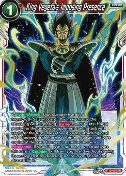 King Vegeta's Imposing Presence BT13-030 card