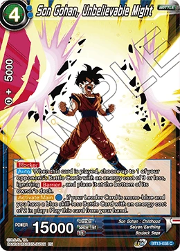 Son Gohan, Unbelievable Might BT13-038 card