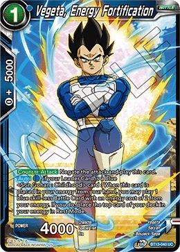 Vegeta, Energy Fortification BT13-040 card