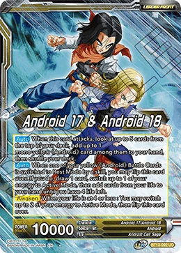 Android 17 & Android 18 BT13-092 Dragon Ball Masters card