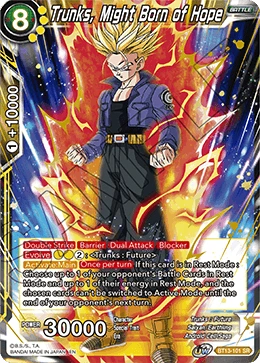 Trunks, Might Born of Hope BT13-101 card