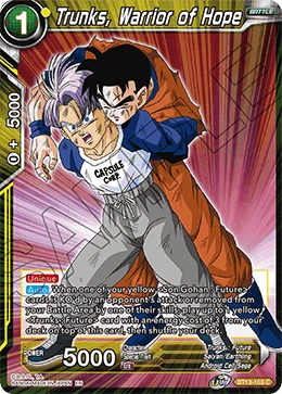 Trunks, Warrior of Hope BT13-103 card
