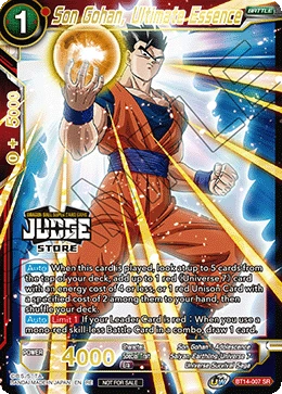 Son Gohan, Ultimate Essence BT14-007 Dragon Ball Masters card, Promo