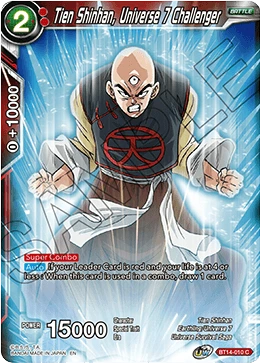 Tien Shinhan, Universe 7 Challenger BT14-010 card