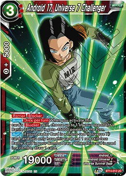 Android 17, Universe 7 Challenger BT14-012 card