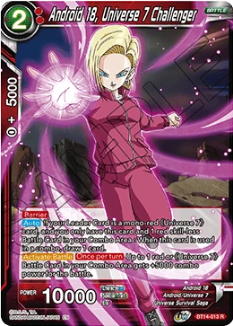 Android 18, Universe 7 Challenger BT14-013 card