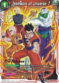 Teamwork of Universe 7 BT14-027 Dragon Ball Masters card, Promo