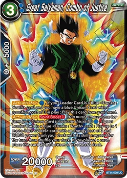 Great Saiyaman, Combo of Justice BT14-039 card