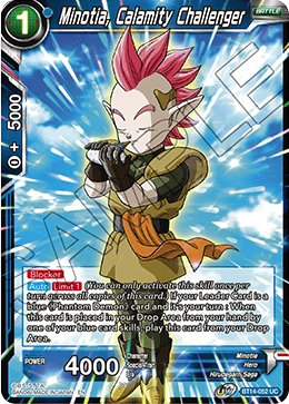 Minotia, Calamity Challenger BT14-052 Dragon Ball Masters card