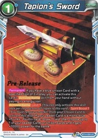 Tapion's Sword BT14-059 Dragon Ball Masters card, Promo