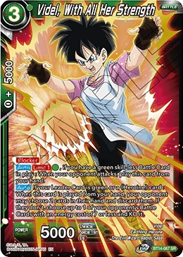 Videl, With All Her Strength BT14-067 card