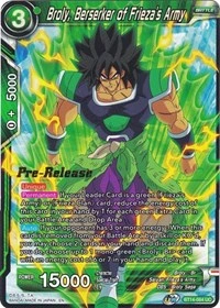 Broly, Berserker of Frieza's Army BT14-084_PR card