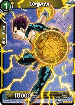 Vegeta BT14-102 card