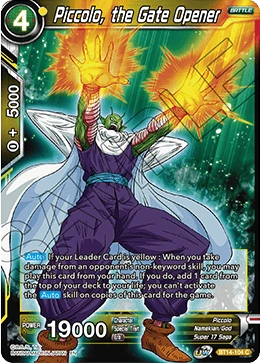 Piccolo, the Gate Opener BT14-104 card