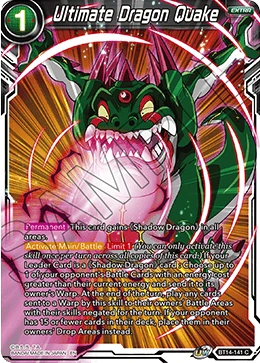 Ultimate Dragon Quake BT14-141 Dragon Ball Masters card