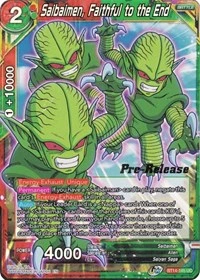 Saibaimen, Faithful to the End BT14-145 Dragon Ball Masters card, Promo