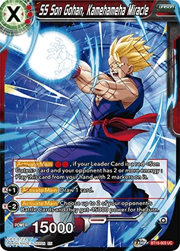 SS Son Gohan, Kamehameha Miracle BT15-003 card