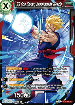 SS Son Gohan, Kamehameha Miracle BT15-003 Dragon Ball Masters card, Promo