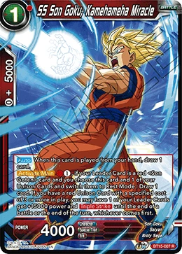 SS Son Goku, Kamehameha Miracle BT15-007 card