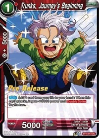 Trunks, Journey's Beginning BT15-013 Dragon Ball Masters card, Promo