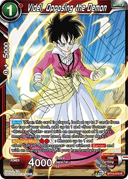 Videl, Opposing the Demon BT15-015 card