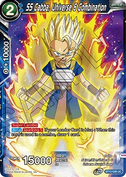 SS Cabba, Universe 6 Combination BT15-038 card