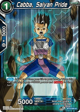 Cabba, Saiyan Pride BT15-039 card
