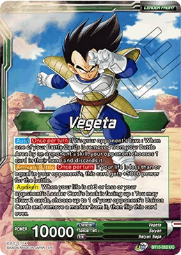 Vegeta BT15-062 card
