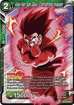 Kaio-Ken Son Goku, Confronting Invasion BT15-068 card