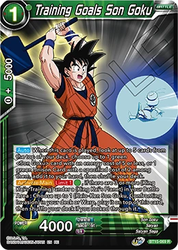 Training Goals Son Goku BT15-069_PR card