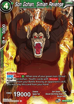 Son Gohan, Simian Revenge BT15-070 card