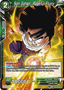 Son Gohan, Rageful Flurry BT15-072 card