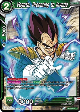 Vegeta, Preparing to Invade BT15-074 card