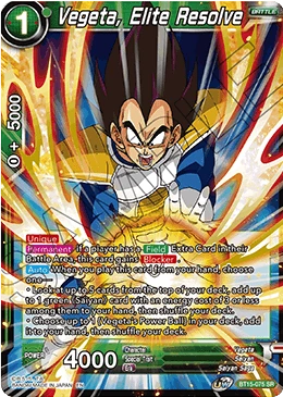 Vegeta, Elite Resolve BT15-075 card
