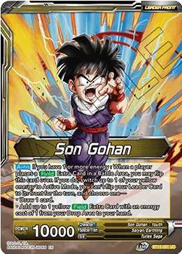 Son Gohan BT15-091 Dragon Ball Masters card, Prerelease